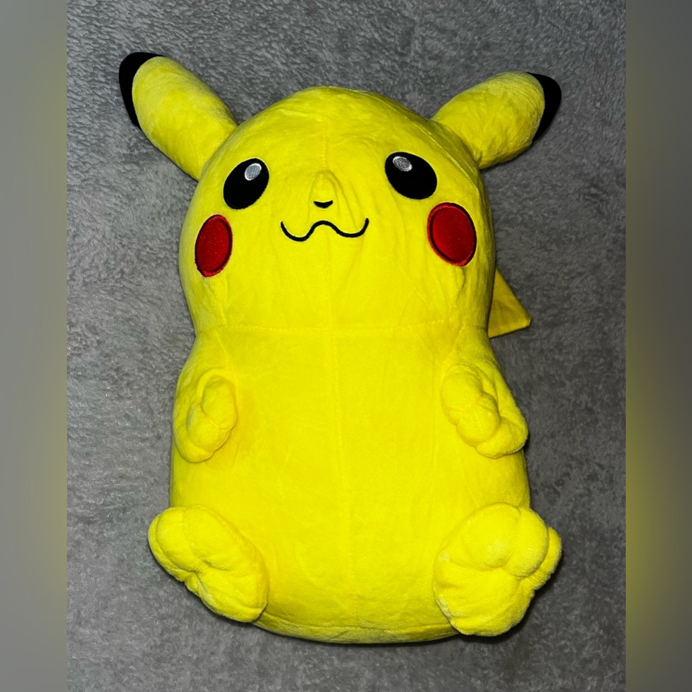 Pokémon PIKACHU Stuffed Toy Factory Plush 16" Tall‎ Carnival Style 2022 EUC